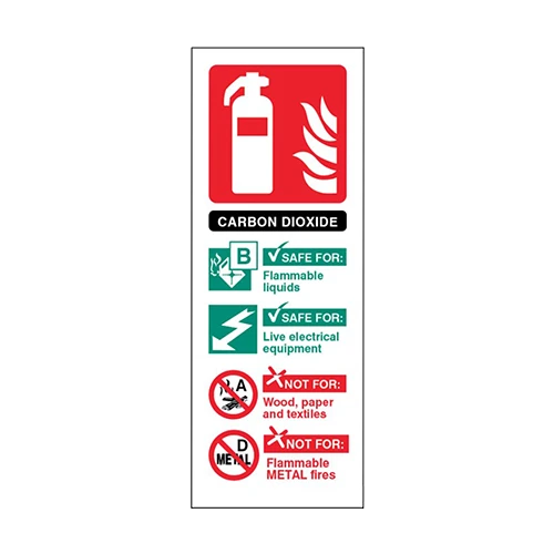 FireShield CO2 Fire Extinguisher Sign (Portrait)