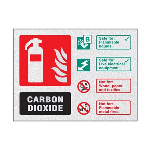 FireShield CO2 Fire Extinguisher Sign (Landscape)