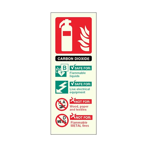 FireShield CO2 Fire Extinguisher Sign (Portrait)