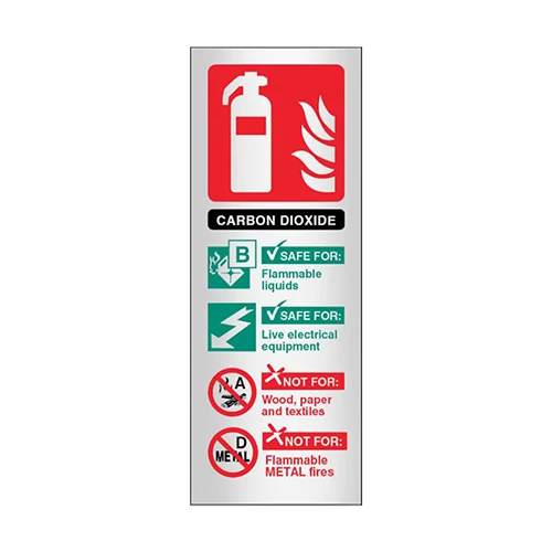FireShield CO2 Fire Extinguisher Sign (Portrait)