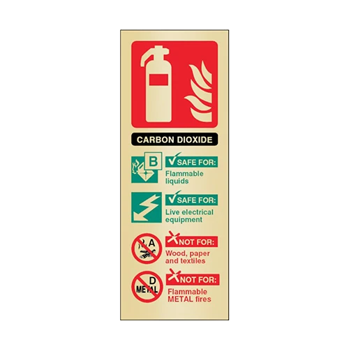 FireShield CO2 Fire Extinguisher Sign (Portrait)