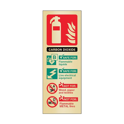 FireShield CO2 Fire Extinguisher Sign (Portrait)