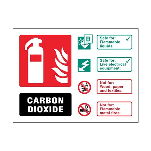 FireShield CO2 Fire Extinguisher Sign (Landscape)