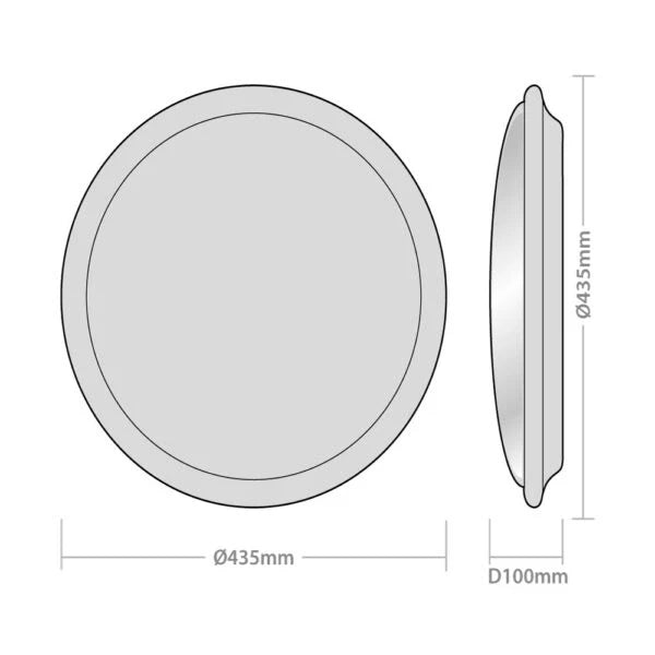 Circular LED IP20 Round Slim Profile Bulkhead Light