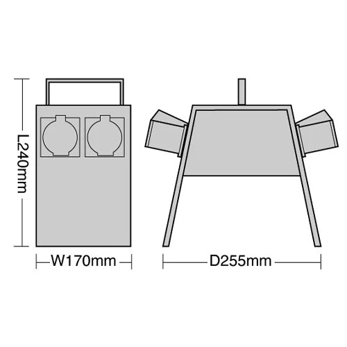 110V Splitter Box- 4 X 16A Outputs