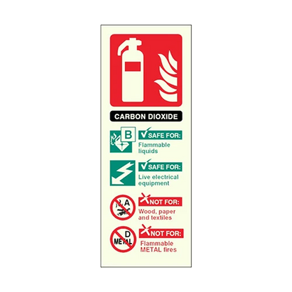 FireShield CO2 Fire Extinguisher Sign (Portrait)