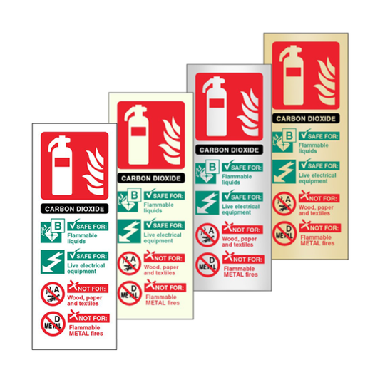 FireShield CO2 Fire Extinguisher Sign (Portrait)