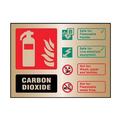 FireShield CO2 Fire Extinguisher Sign (Landscape)