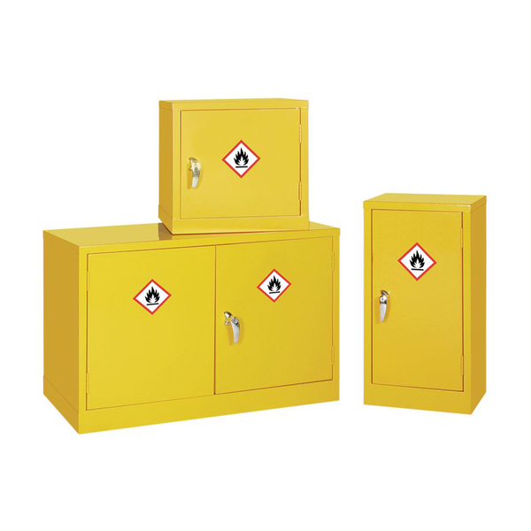Small Dangerous & Flammable Substance COSHH Storage Cabinet w/ Optional Sizes